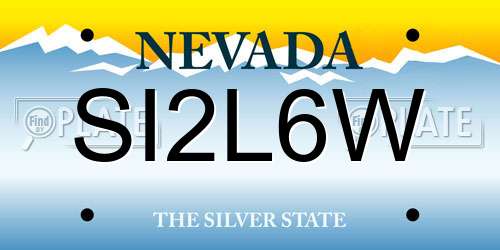 SI2L6W Nevada License Plate