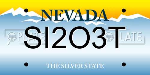 SI2O3T Nevada License Plate