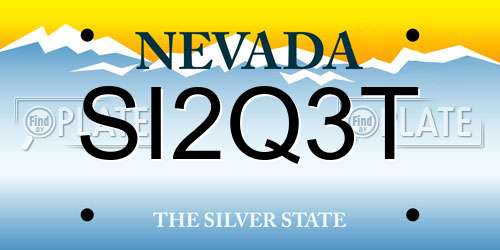SI2Q3T Nevada License Plate