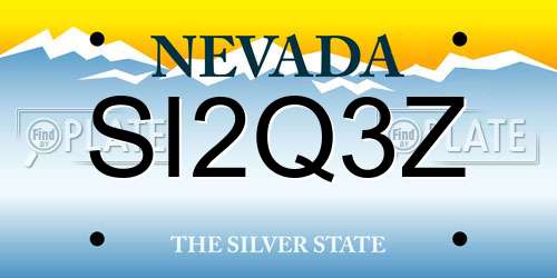 SI2Q3Z Nevada License Plate