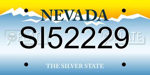 SI52229 Nevada License Plate
