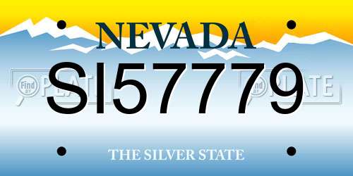 SI57779 Nevada License Plate