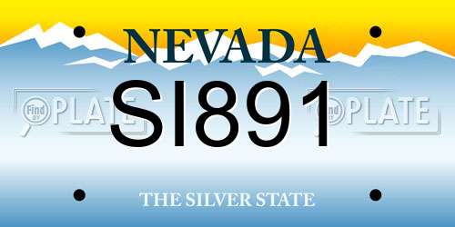 SI891 Nevada License Plate
