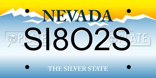 SI8O2S Nevada License Plate
