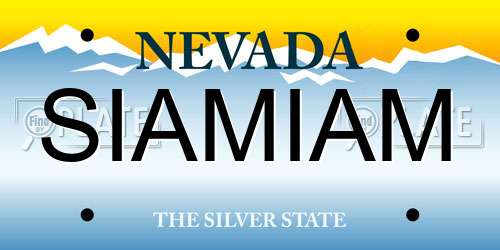 SIAMIAM Nevada License Plate