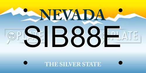 SIB88E Nevada License Plate