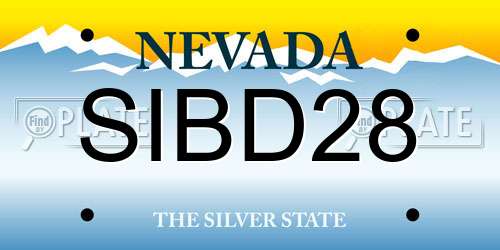 SIBD28 Nevada License Plate