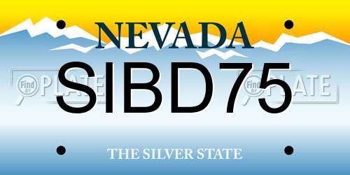 SIBD75 Nevada License Plate