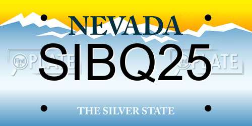 SIBQ25 Nevada License Plate
