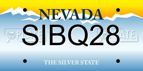 SIBQ28 Nevada License Plate