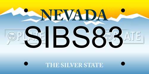 SIBS83 Nevada License Plate