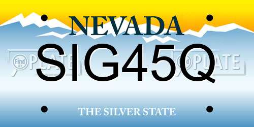 SIG45Q Nevada License Plate