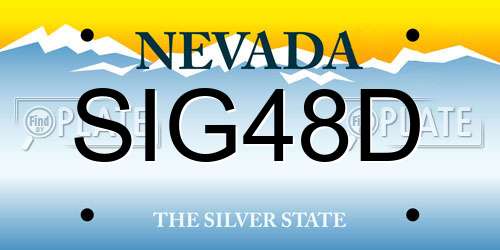SIG48D Nevada License Plate