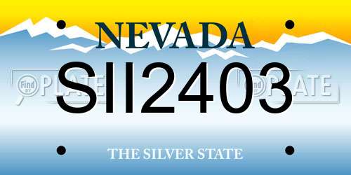 SII2403 Nevada License Plate