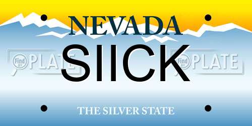 SIICK Nevada License Plate