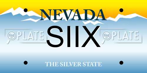 SIIX Nevada License Plate