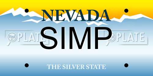 SIMP Nevada License Plate