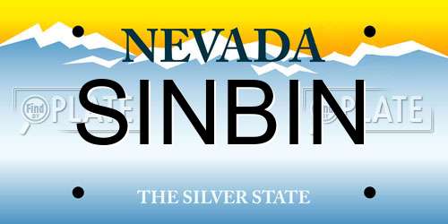 SINBIN Nevada License Plate