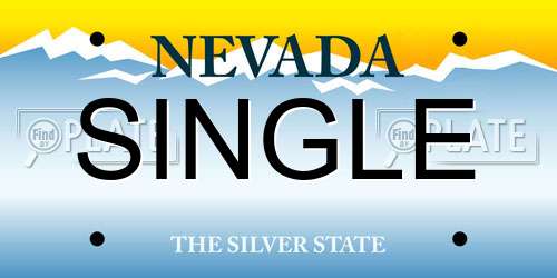 SINGLE Nevada License Plate