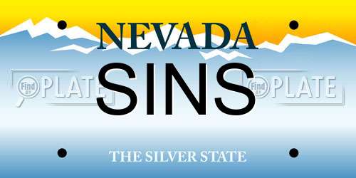 SINS Nevada License Plate