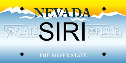 SIRI Nevada License Plate