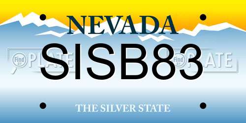 SISB83 Nevada License Plate