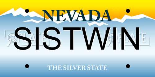 SISTWIN Nevada License Plate
