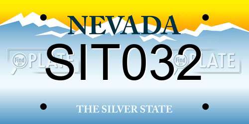 SIT032 Nevada License Plate
