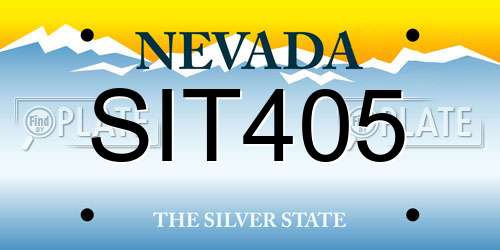SIT405 Nevada License Plate