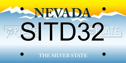 SITD32 Nevada License Plate