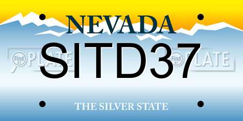 SITD37 Nevada License Plate