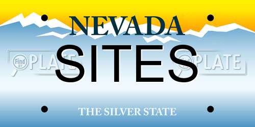 SITES Nevada License Plate