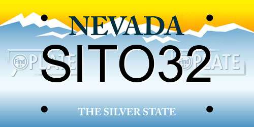 SITO32 Nevada License Plate
