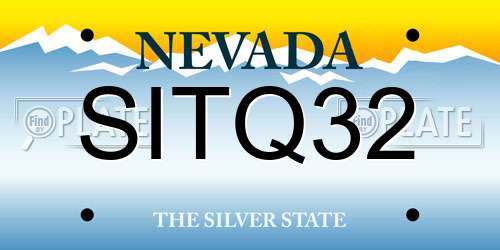 SITQ32 Nevada License Plate
