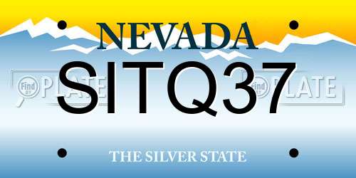 SITQ37 Nevada License Plate