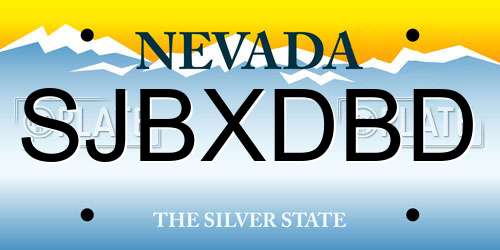 SJBXDBD Nevada License Plate