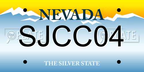 SJCC04 Nevada License Plate