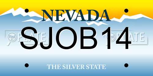 SJOB14 Nevada License Plate