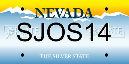 SJOS14 Nevada License Plate