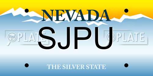 SJPU Nevada License Plate
