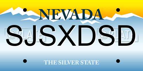 SJSXDSD Nevada License Plate