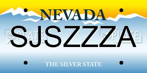 SJSZZZA Nevada License Plate