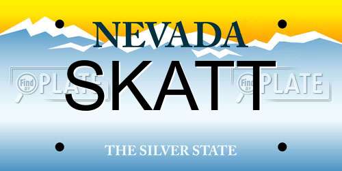 SKATT Nevada License Plate