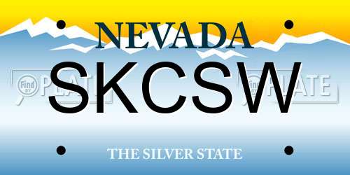 SKCSW Nevada License Plate