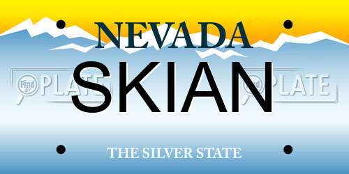 SKIAN Nevada License Plate