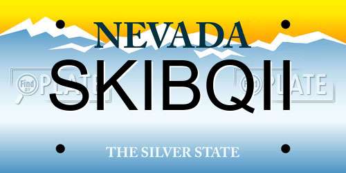 SKIBQII Nevada License Plate