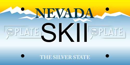 SKII Nevada License Plate