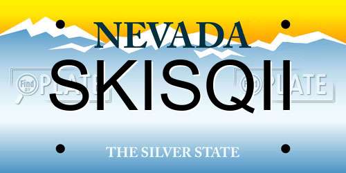 SKISQII Nevada License Plate