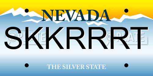 SKKRRRT Nevada License Plate