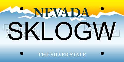 SKLOGW Nevada License Plate